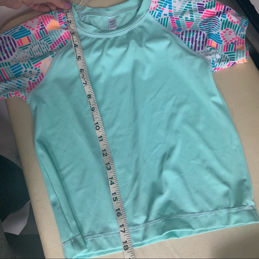 Joe Boxer Girls Blue Rash Guard Top - Picture 6 of 7